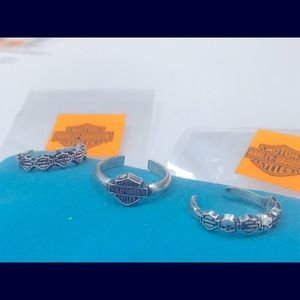 3. Harley Davidson toe rings. Sold as a set.